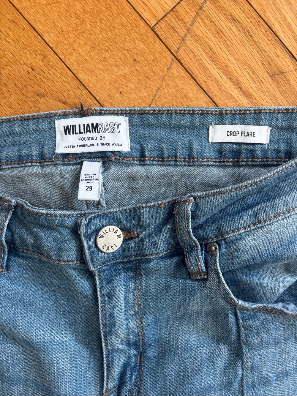 William Rast Blue Split-Front Flare Jeans - Picture 3 of 6